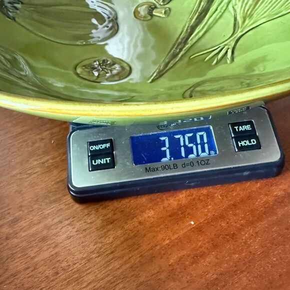 Vintage 1971 Los Angeles Potteries #514 Large 14.5” Pasta Bowl Raised Vegetables - Picture 14 of 14